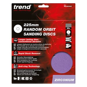 TREND PUSSEDISK 225 K80 ZIRC 10 STK